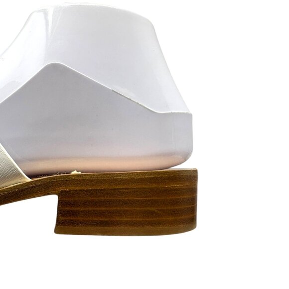 Capri White Leather Double Thong Slide Custom Made in Italy - Picture 9 of 10